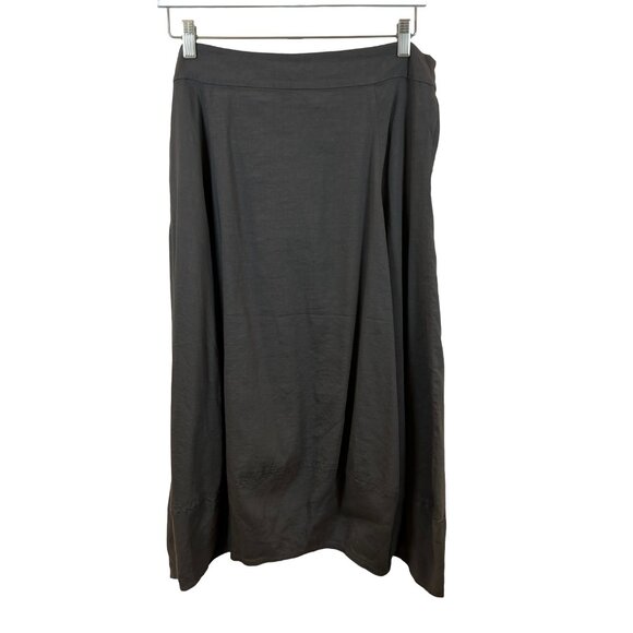 Eileen Fisher Gray Midi Lantern Skirt NWT Large - Picture 4 of 10